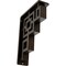 Ekena Millwork Eris Wrought Iron Bracket, (Triple center brace), Antiqued Brass 2"W x 5 1/2"D x 8"H BKTM02X05X08TERABS - alternate 1